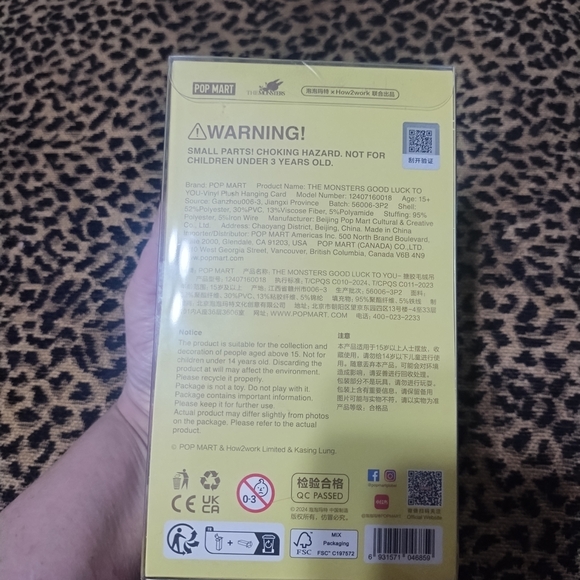 Pop Mart The Monsters Vinyl Plush Hanging Card - Picture 6 of 7